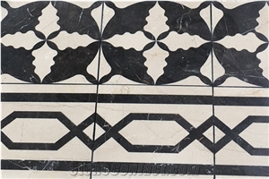 New Design Marble Waterjet Medallion For Hotel Lobby Floor