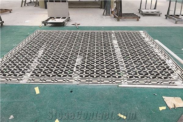 New Design Marble Waterjet Medallion For Hotel Lobby Floor