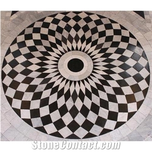New Design Marble Waterjet Medallion For Hotel Lobby Floor