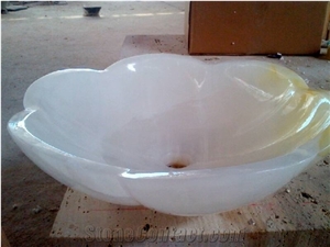 New Style Table Top White Marble Bathroom Sink Washbasin