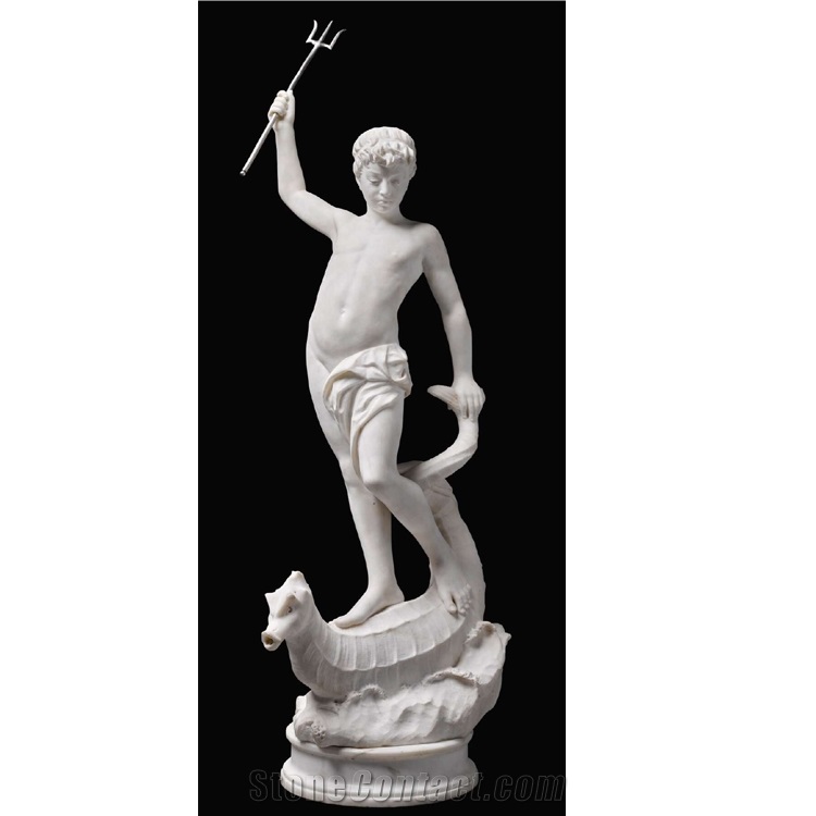 Polished Sichuan White Marble Human Sculpture Buddha