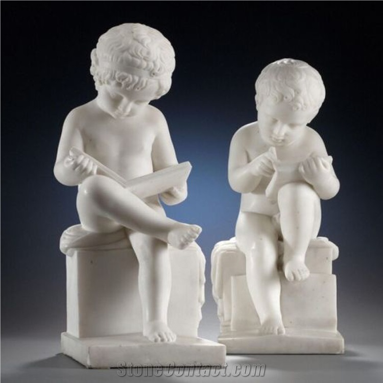 Polished Sichuan White Marble Human Sculpture Buddha