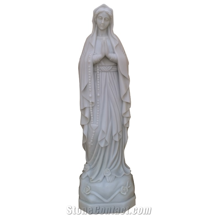 Polished Sichuan White Marble Human Sculpture Buddha