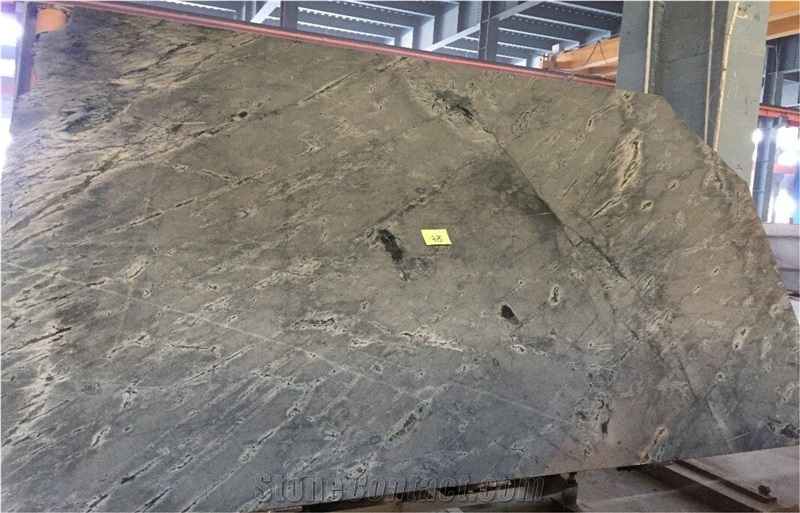 Silver Galaxy Grey Granite Rough Slabs For Kitchen