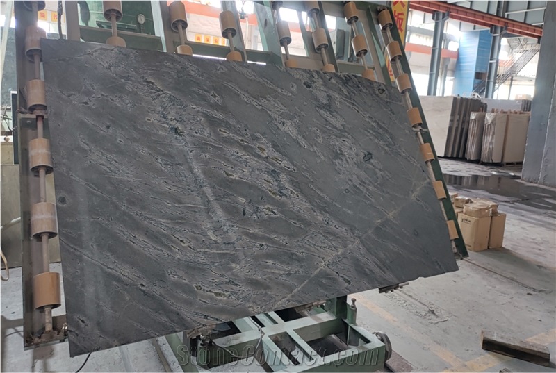 Silver Galaxy Grey Granite Rough Slabs For Kitchen