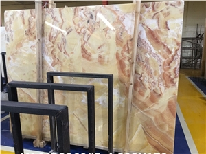 Translucent Red Dragon Onyx Slabs For Background Wall