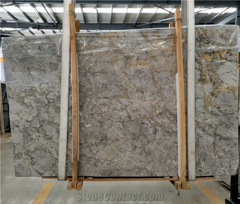 Versace Gold Grey Marble Rough Slabs