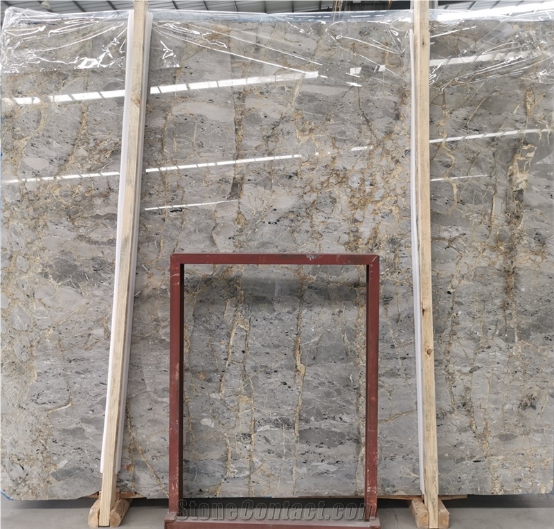 Versace Gold Grey Marble Rough Slabs