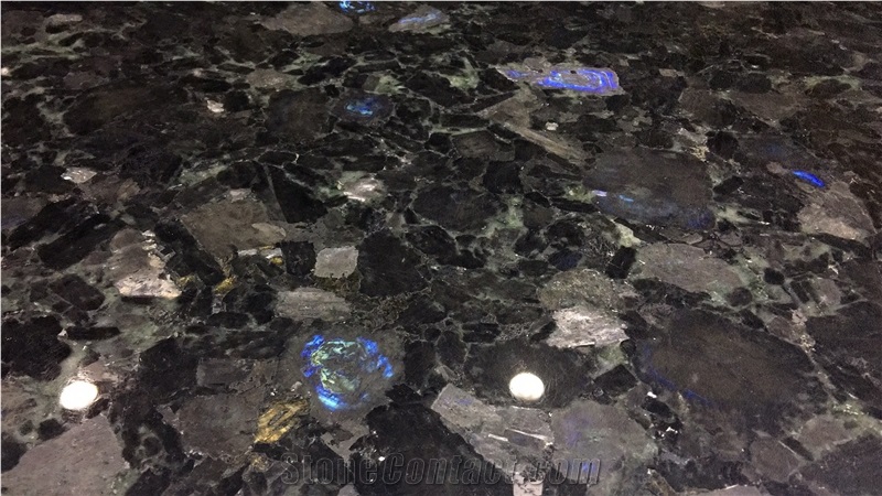 Volga Blue Granite Slabs & Tiles, Ukraine Blue Granite