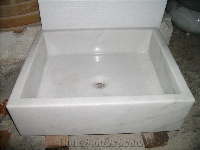 White Onyx Jade Stone Counter Basin Round Wash Basin