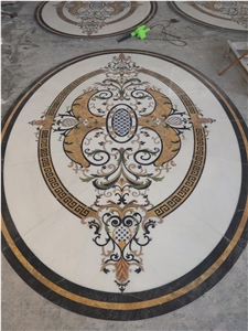 Wholesale Waterjet Inlay Medallion Marble Flooring Design