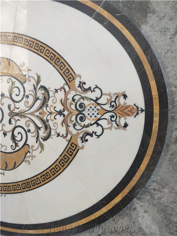 Wholesale Waterjet Inlay Medallion Marble Flooring Design