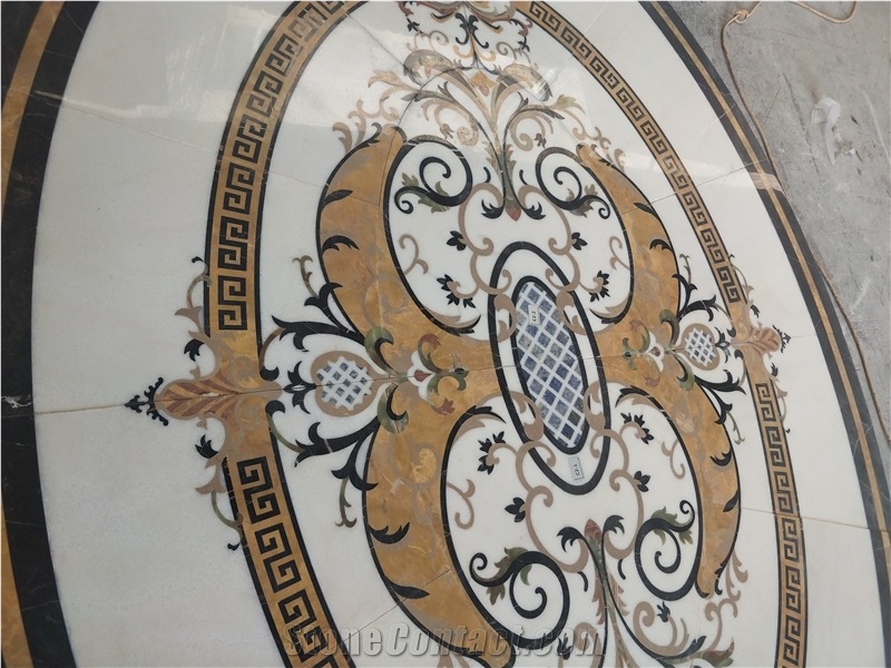 Wholesale Waterjet Inlay Medallion Marble Flooring Design