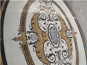 Wholesale Waterjet Inlay Medallion Marble Flooring Design