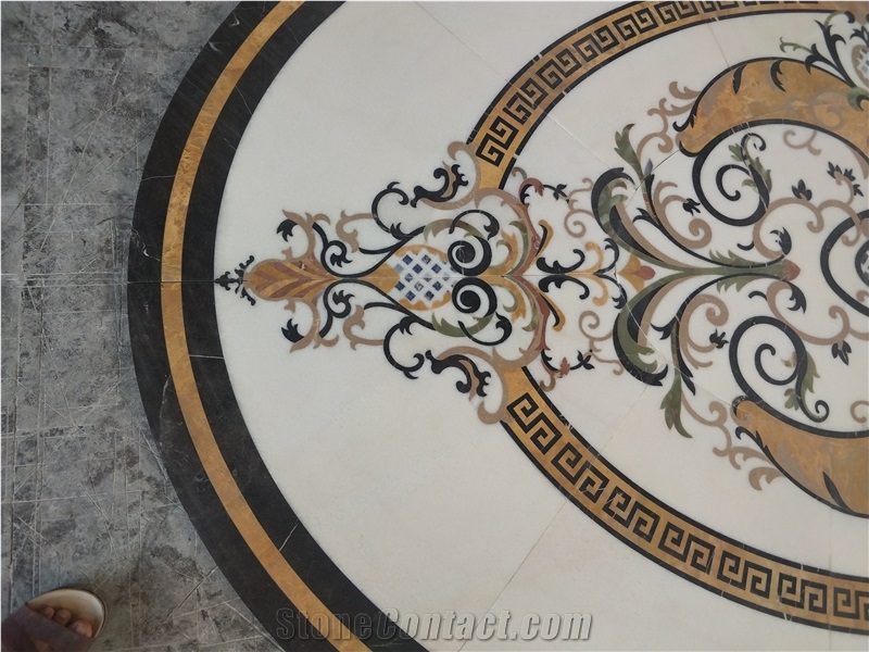 Wholesale Waterjet Inlay Medallion Marble Flooring Design