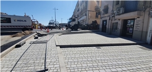 Atlantique Grey Limestone Tumbled Paving