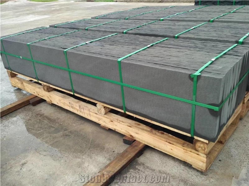 Chinese Black Sandstone Slab Used For Walkway Paving Stone