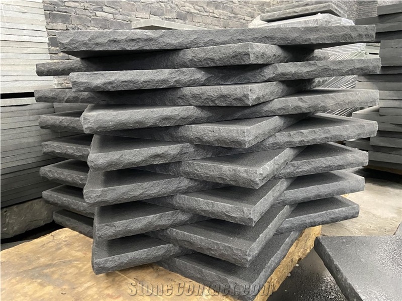 Chinese Black Sandstone Slab Used For Walkway Paving Stone