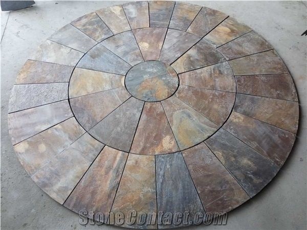 Multicolor Slate,Slate Tile,Slate Pattern,Yellow Rusty Slate