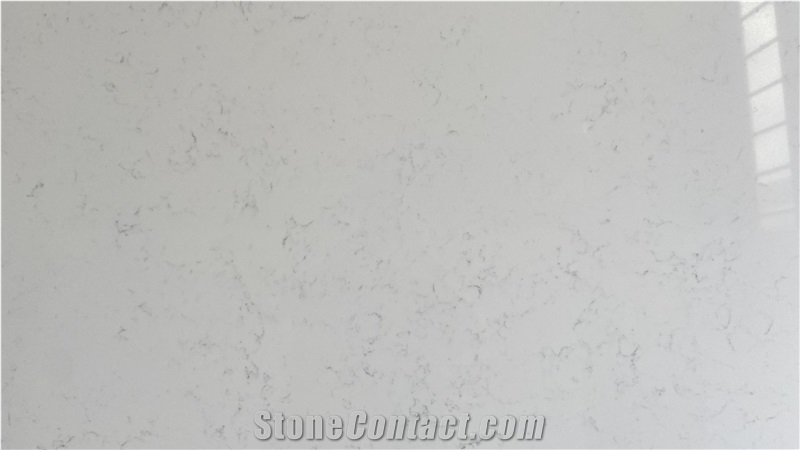 Bianco Carrara Medium White Artificial Quartz Stone Solid