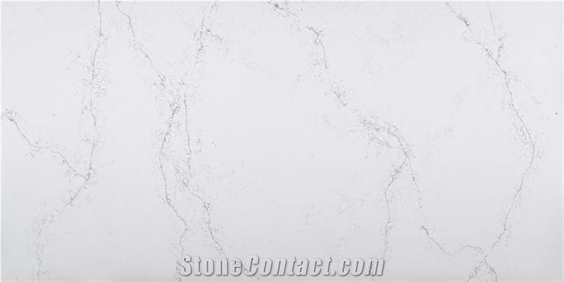 Bianco Carrara Medium White Artificial Quartz Stone Solid