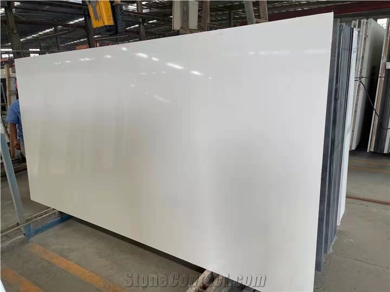 Pure White Quartz Slabs Cuarzo Blanco Puro