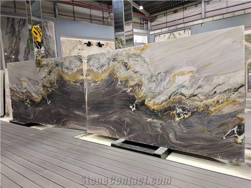 Aquarella Lilac Natural Quartize Slabs Stock Big Quantity