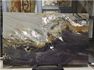 Aquarella Lilac Natural Quartize Slabs Stock Big Quantity
