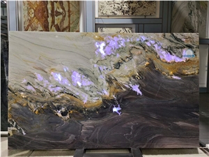 Aquarella Lilac Natural Quartize Slabs Stock Big Quantity