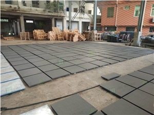 Cheap Leathered Zimbabwe Black Granite Flooring Tiles