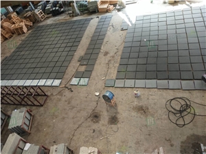 Cheap Leathered Zimbabwe Black Granite Flooring Tiles