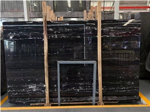 Chinese Black And White Marble Silver Dragon Polished Slabs