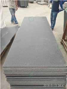 Chinese Black Granite G684 Polished And Flamed Slabs