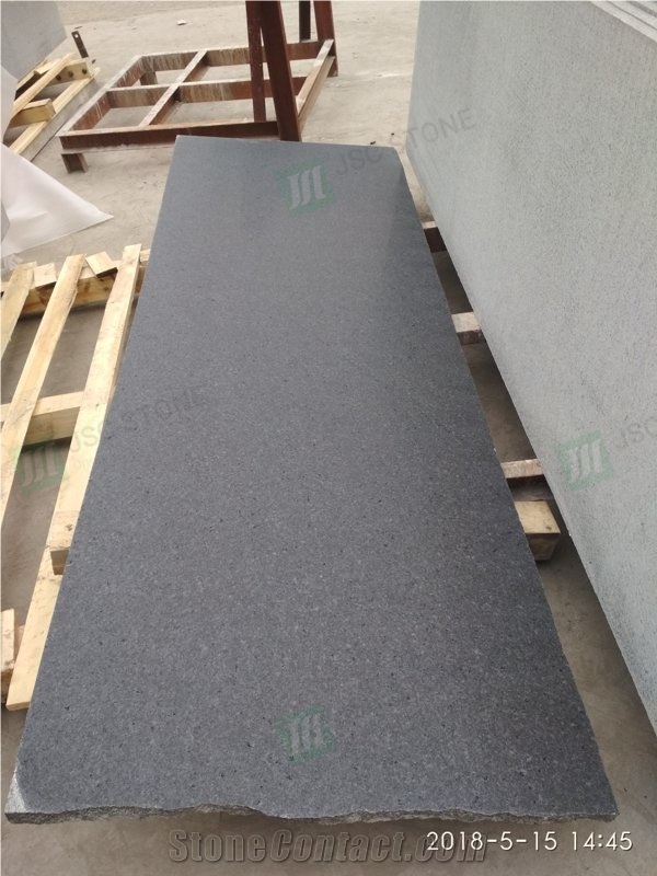 Chinese Black Granite G684 Polished And Flamed Slabs