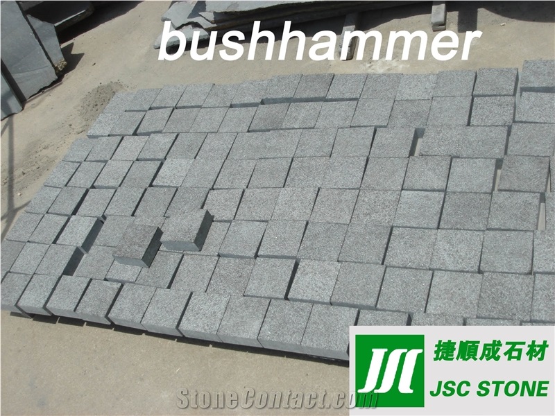 G684 Fuding Black Pearl Basalt Cobble Stone Pavers Cobbles