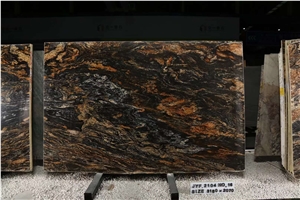 Gold Galaxy Cosmic Gold Granite Slabs Black Taurus Slabs