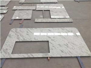 Good Material Andromeda White Granite Prefab Vanity Top