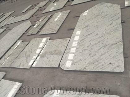 Good Material Andromeda White Granite Prefab Vanity Top