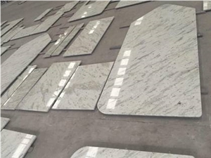 Good Material Andromeda White Granite Prefab Vanity Top