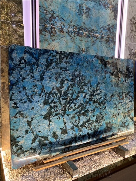 New Trend Dyed Blue Granite Slab For Wall Decoration