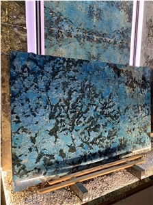 New Trend Dyed Blue Granite Slab For Wall Decoration