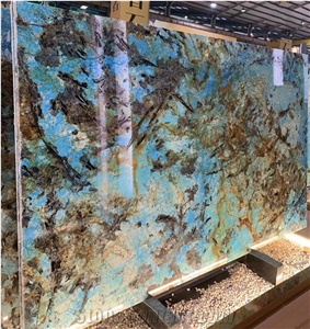 New Trend Dyed Blue Granite Slab For Wall Decoration
