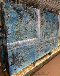 New Trend Dyed Blue Granite Slab For Wall Decoration