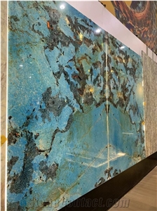 New Trend Dyed Blue Granite Slab For Wall Decoration