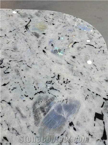 White Sparkling Granite The Sea Of Star Granite Table Design