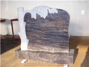 Bahamas Blue Granite Tree Styles Headstone