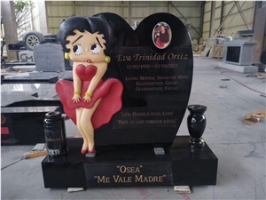 Shangxi Black Granite Western Style Monument From Factory