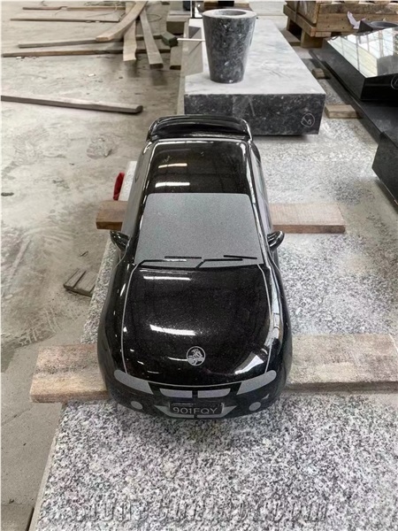 Starry Black Granite Carved And Modern Sculpture