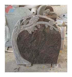 Unique Design Granite Headstone With Tree