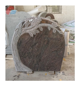 Unique Design Granite Headstone With Tree